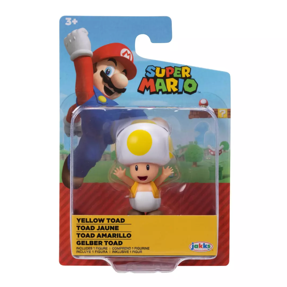 Figura Toad Amarillo Super Mario Coleccionable 6cm