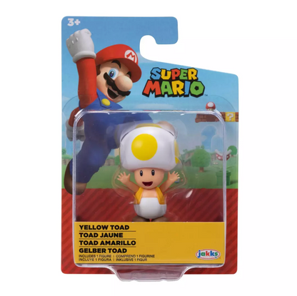 Figura Toad Amarillo Super Mario Coleccionable 6cm