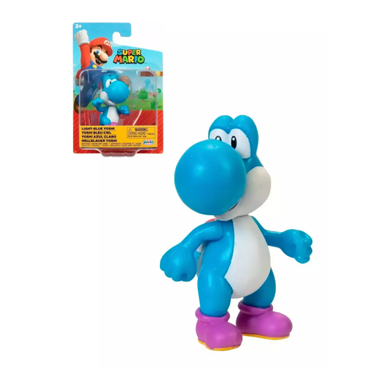 Figura Yoshi Azul Claro De 6cm Super Mario