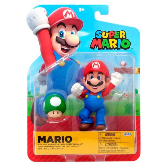 Super Mario Figura Mario Bros 10 cm Con Accesorio