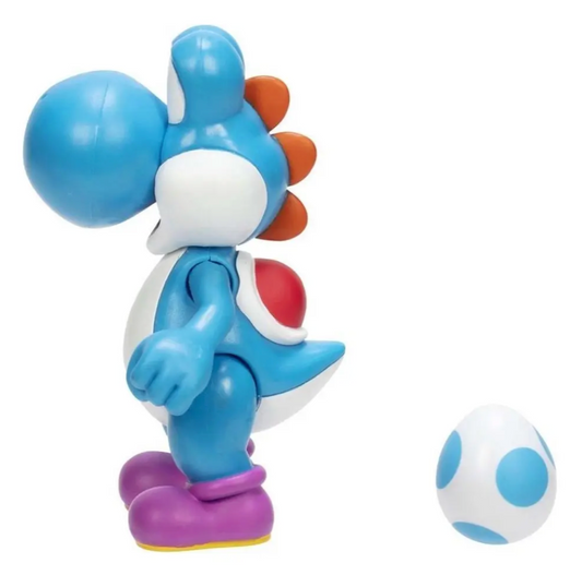 Figura Super Mario Bros Yoshi Celeste 10 Cms Jakks