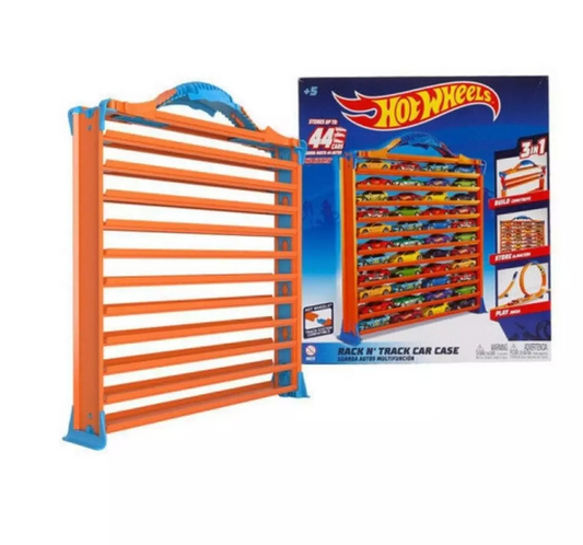 Hot Wheels Car Case Para 44 Carros Rack & Track