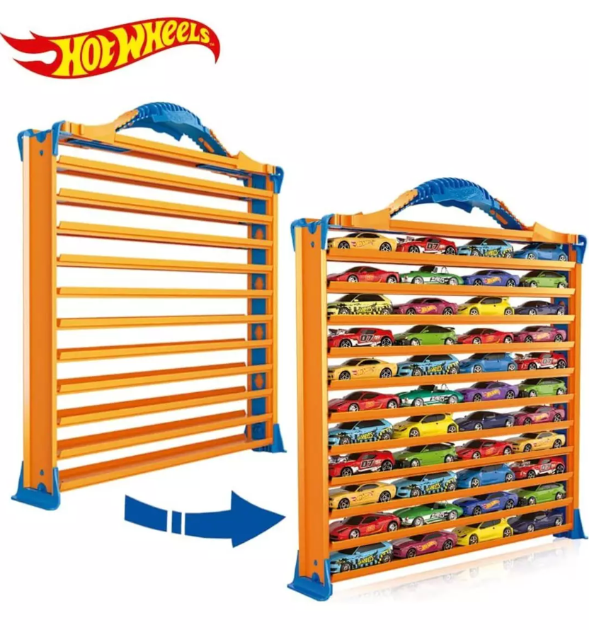 Hot Wheels Car Case Para 44 Carros Rack & Track