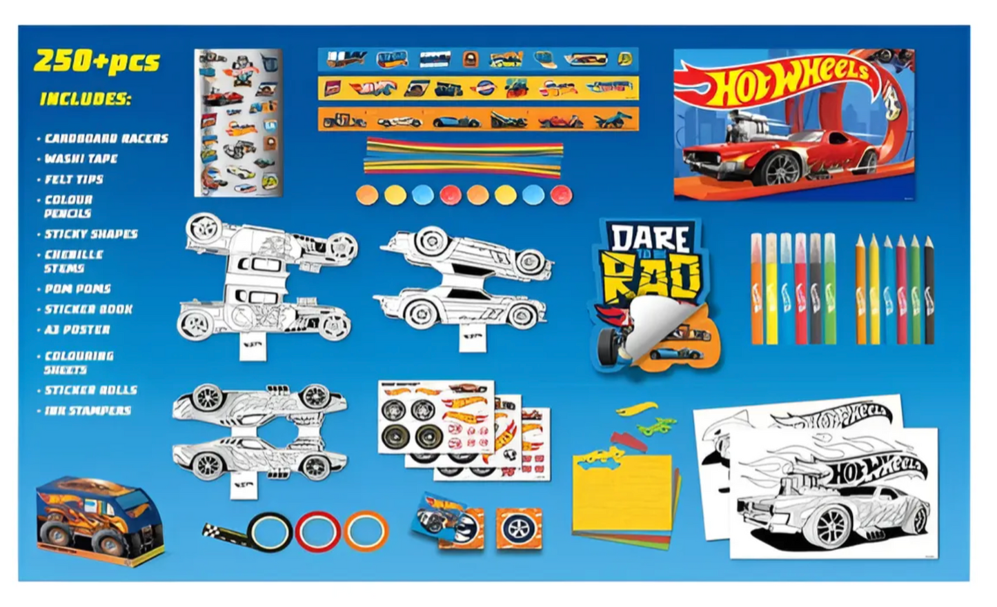 Set De Manualidades Con Bumper Camion Hot Wheels