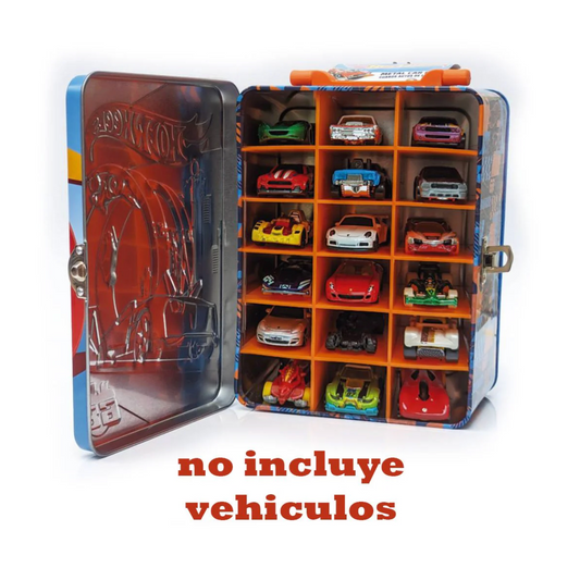 Caja Metalica Porta Autos Hotwheels Modelo 2