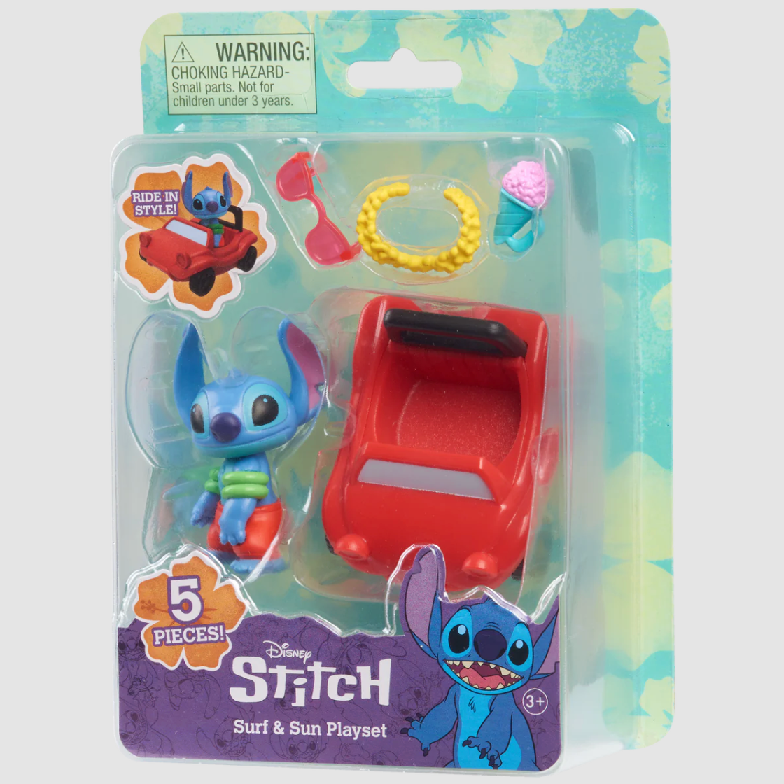 Playset Figuras Stitch Collecion Playa Auto Lilo & Stitch