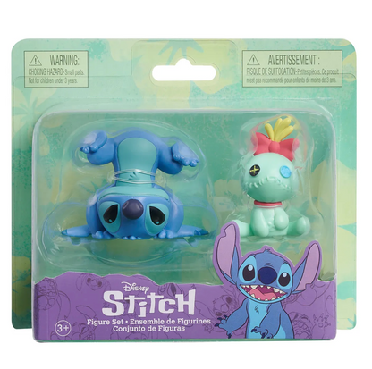 Set Figuras Coleccionables Disney Stitch y Scrump