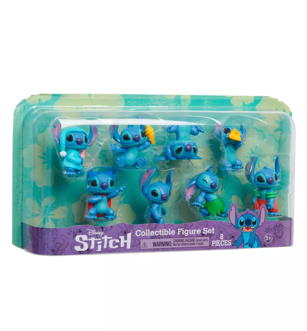 Pack 8 Figuras Coleccionables Stitch 5cm