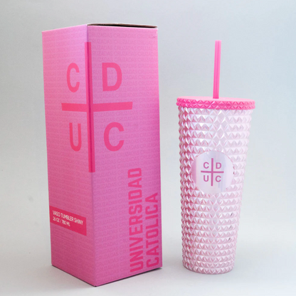 Vaso Tumbler Shiny Pink U Catolica