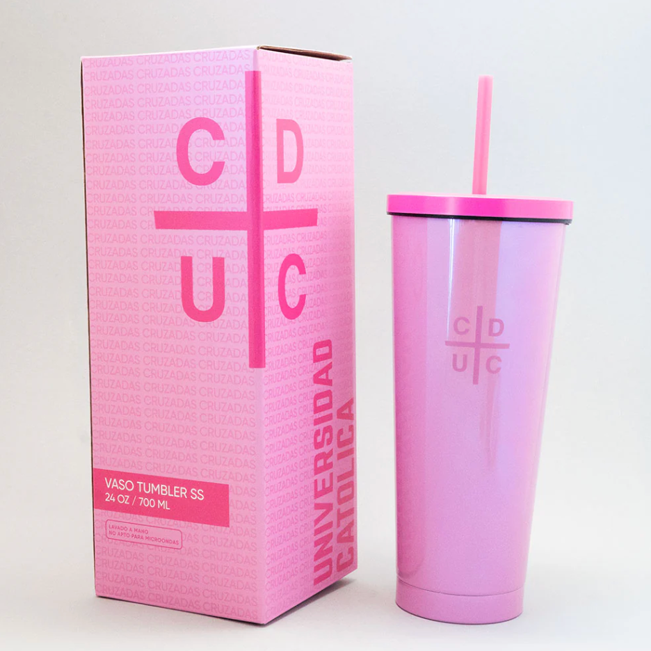 x Mayor Vaso Tumbler Pink U Catolica