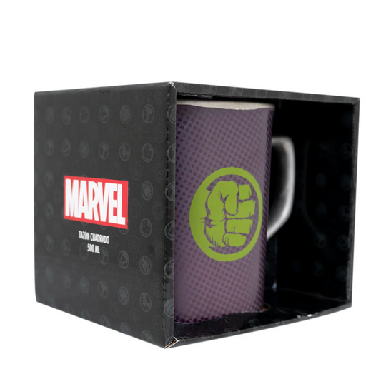 Tazon Cuadrado Hulk 500ml Caja Marvel