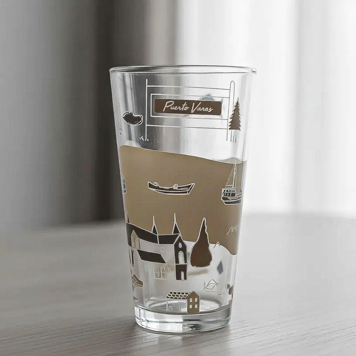 x Mayor Set 4 Vasos Ciudades De Chile Glasso