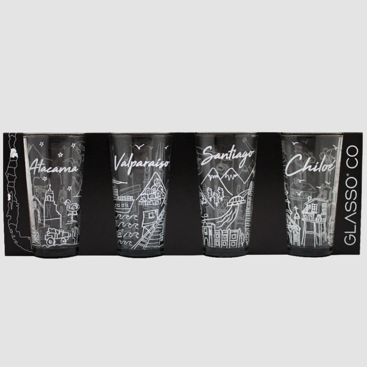 Set 4 Vasos Chile Collection Glasso