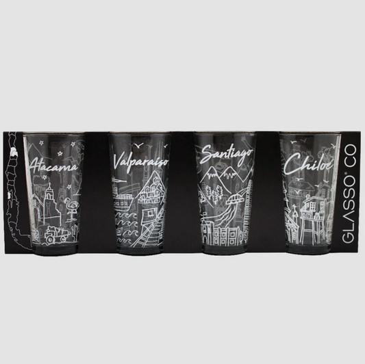 Set 4 Vasos Chile Collection Glasso