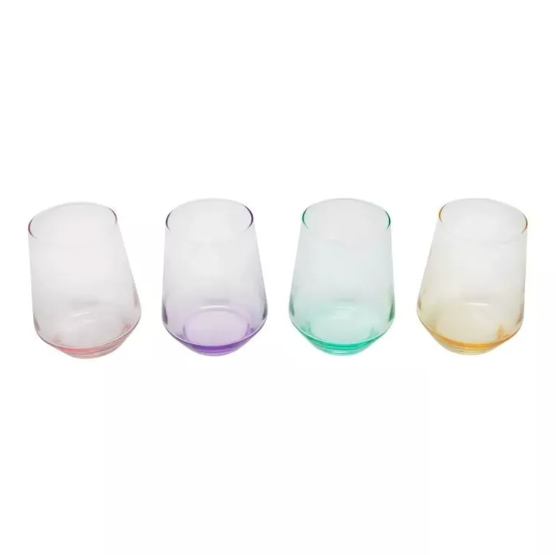 x Mayor Set 4 Vasos Color Glasso