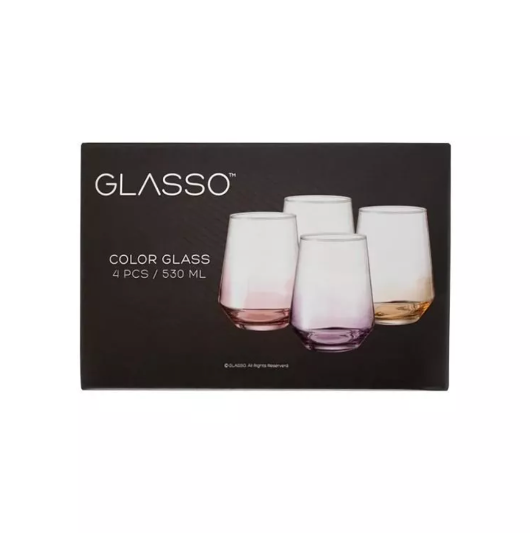x Mayor Set 4 Vasos Color Glasso