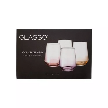 x Mayor Set 4 Vasos Color Glasso