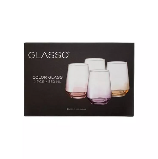 x Mayor Set 4 Vasos Color Glasso