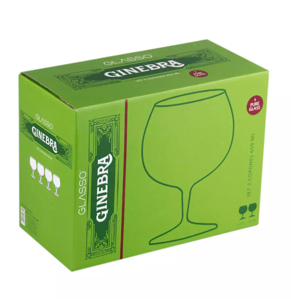 Set 2 Copones 650cc Ginebra Glasso