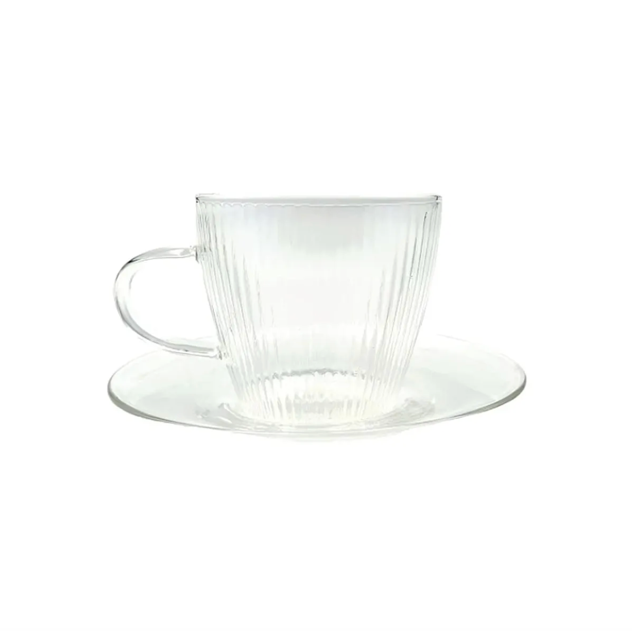 Set 4 Tazas C/Plato Espresso Glasso