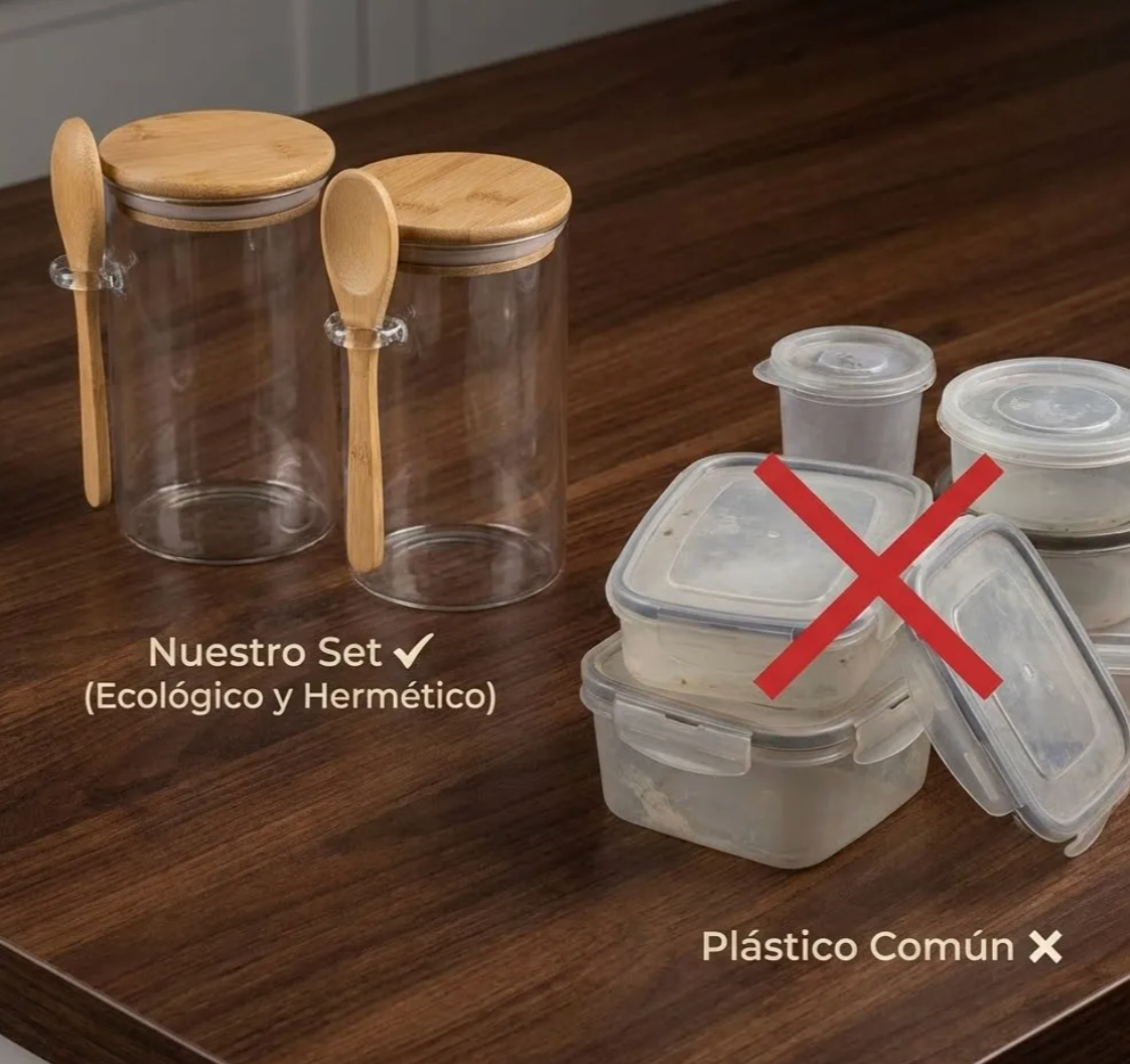 x Mayor Set 2 Canister Redondos Glasso