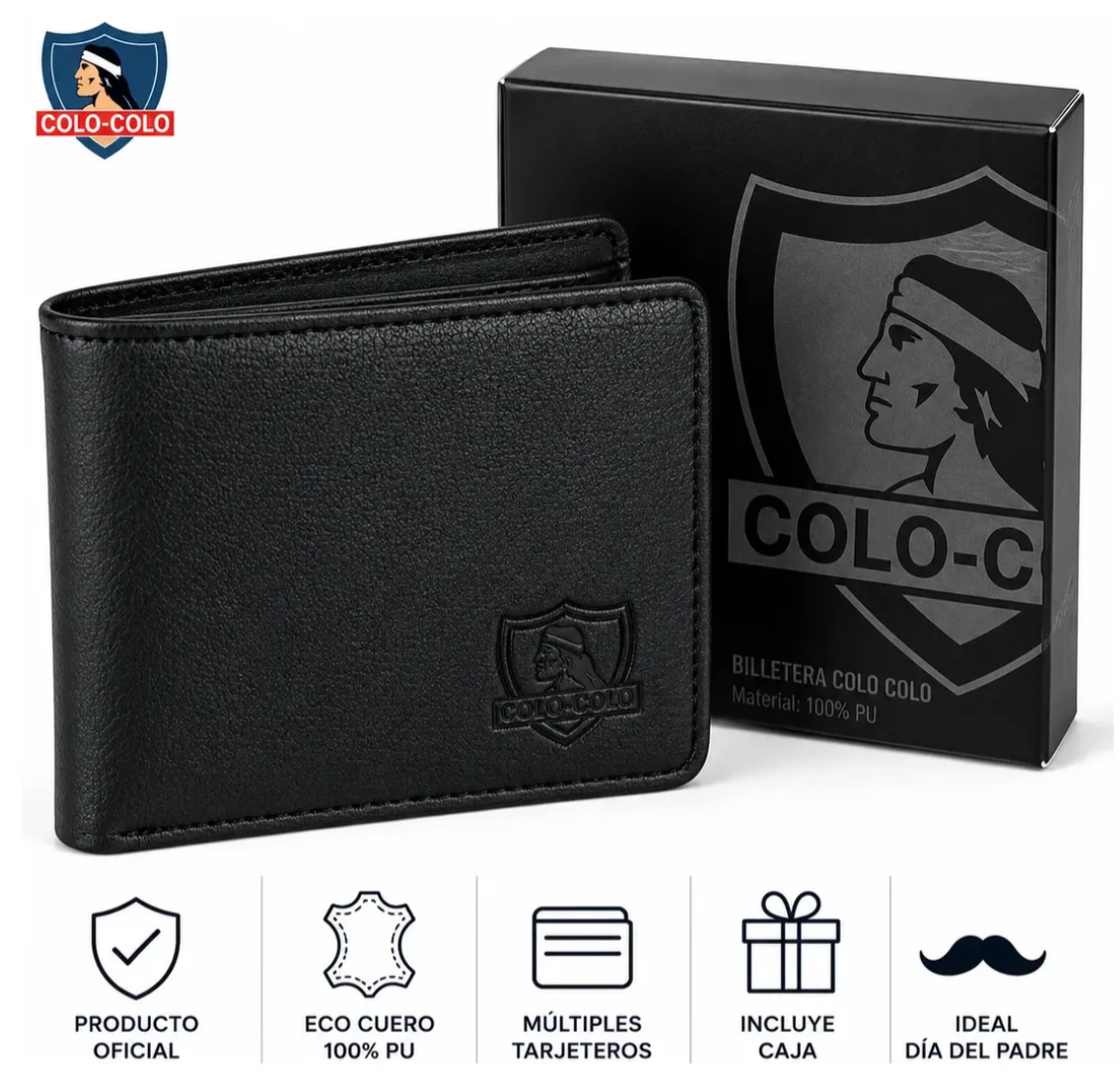 Billetera Cuero Colo Colo