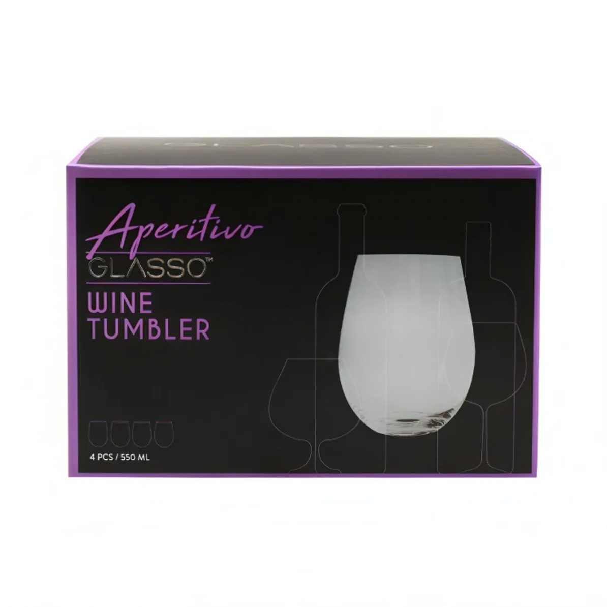 Set 4 Vasos Vino Glasso