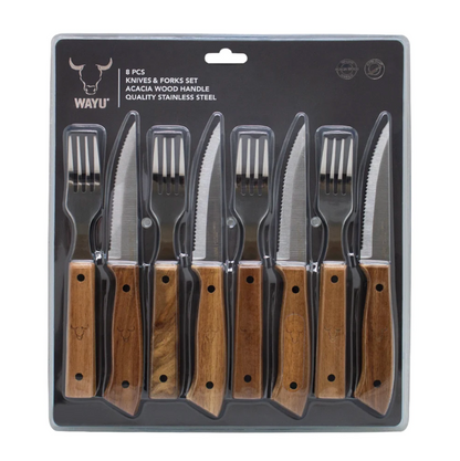 Set Cuchillos Y Tenedores Prm 8 Pcs Wayu
