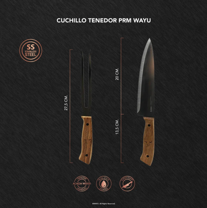 Set Cuchillo +  Tenedor Prm Wayu