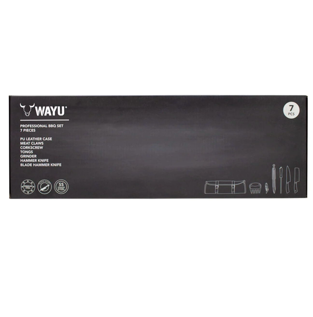 Set Parrillero Cuero Premium Cuchillo Wayu