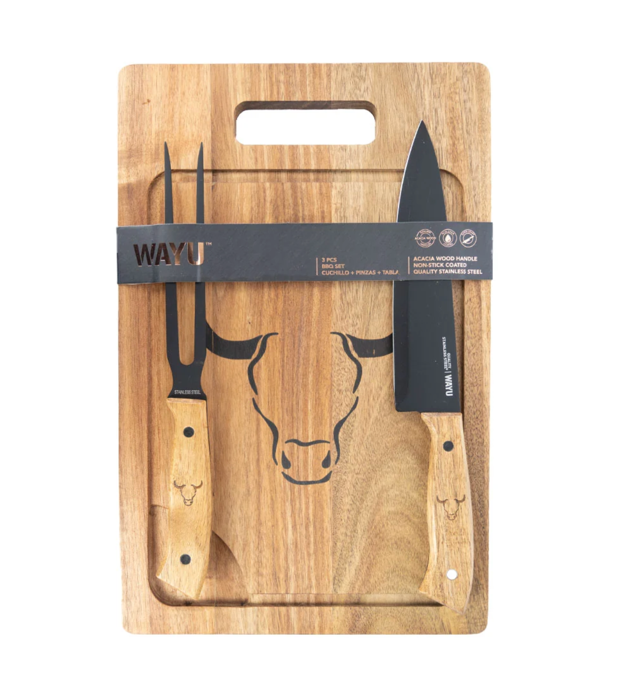 Set Tabla Cuchillo Tenedor Prm Wayu