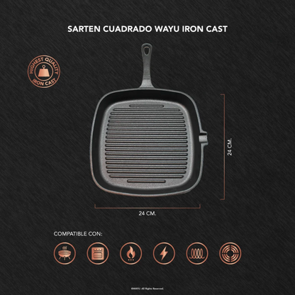 Sarten Cuadrado Wayu Iron Cast