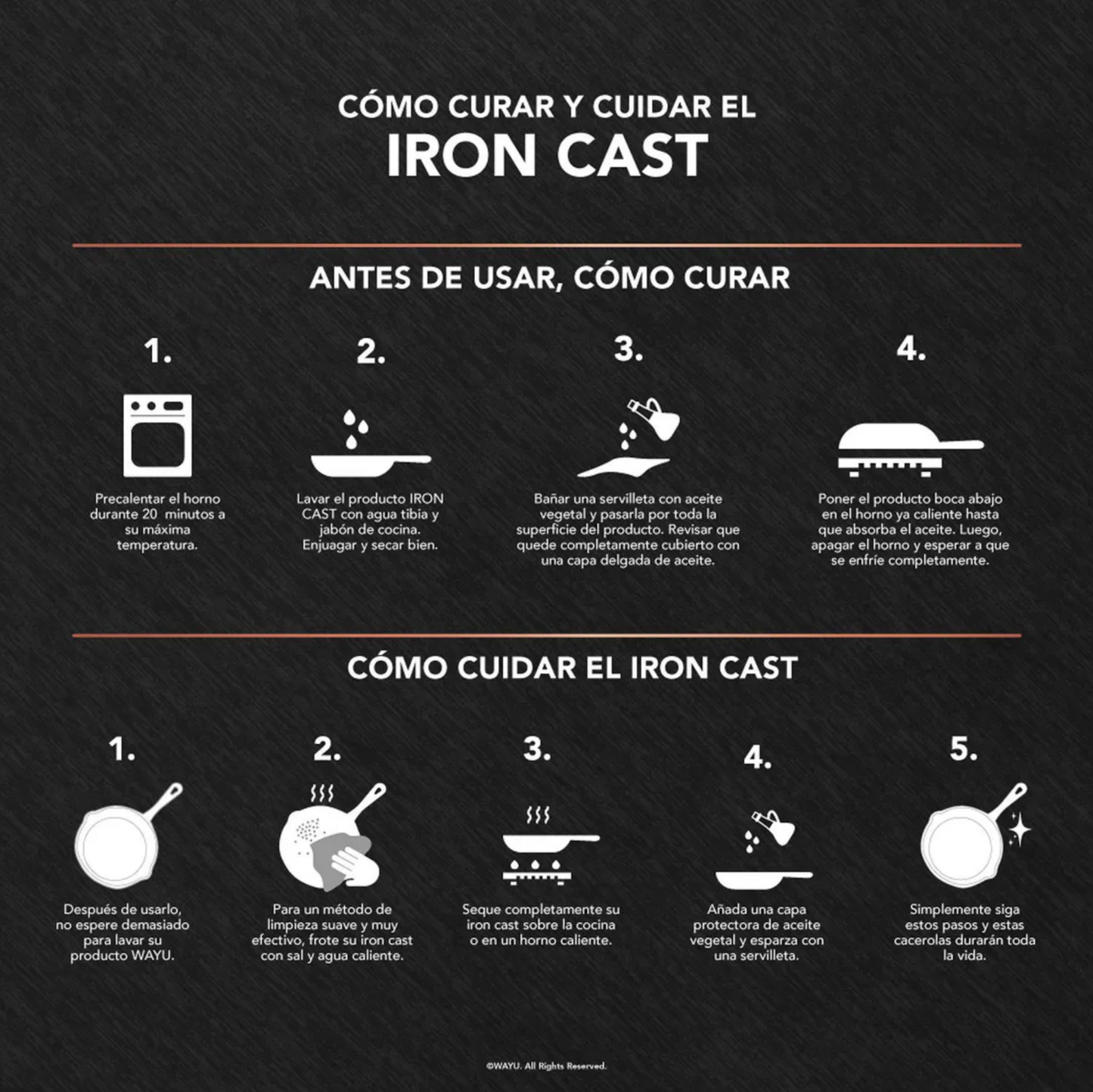 Cacerola Iron Cast Base Madera