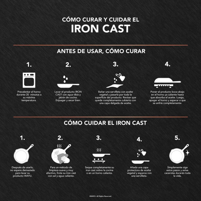 Cacerola Iron Cast Base Madera