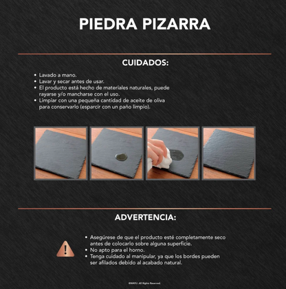 Set Aperitivo Tabla Piedra Pizarra Wayu