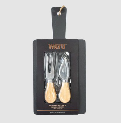 Set Aperitivo Tabla Piedra Pizarra Wayu