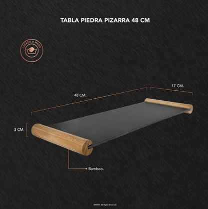 Tabla Piedra Pizarra 48 Cm Wayu