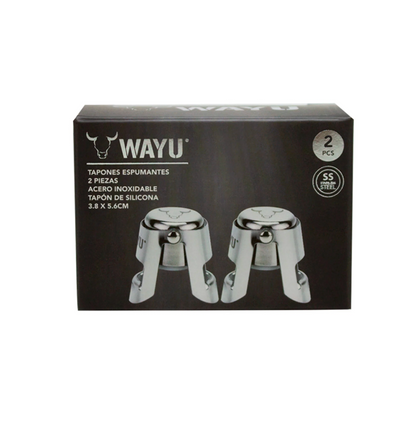 Set 2 Tapones Espumante Champagne Wayu