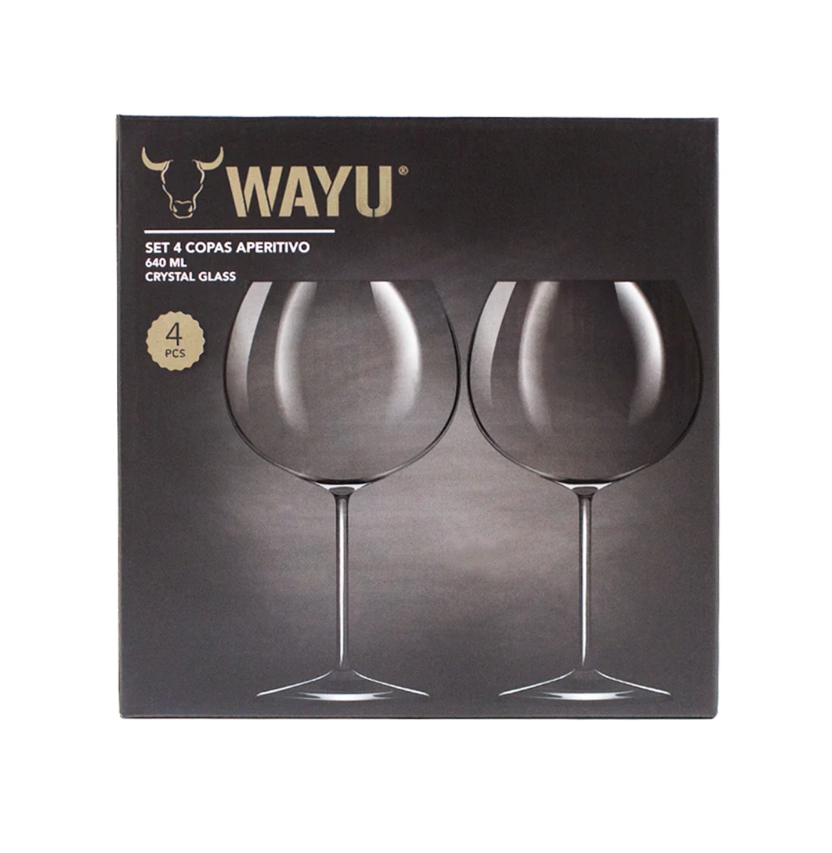 Set 4 Copas Cristal Aperitivo Wayu