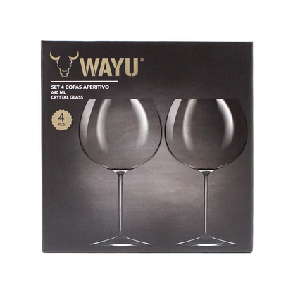 Set 4 Copas Cristal Aperitivo Wayu