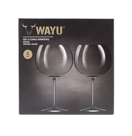 Set 4 Copas Cristal Aperitivo Wayu
