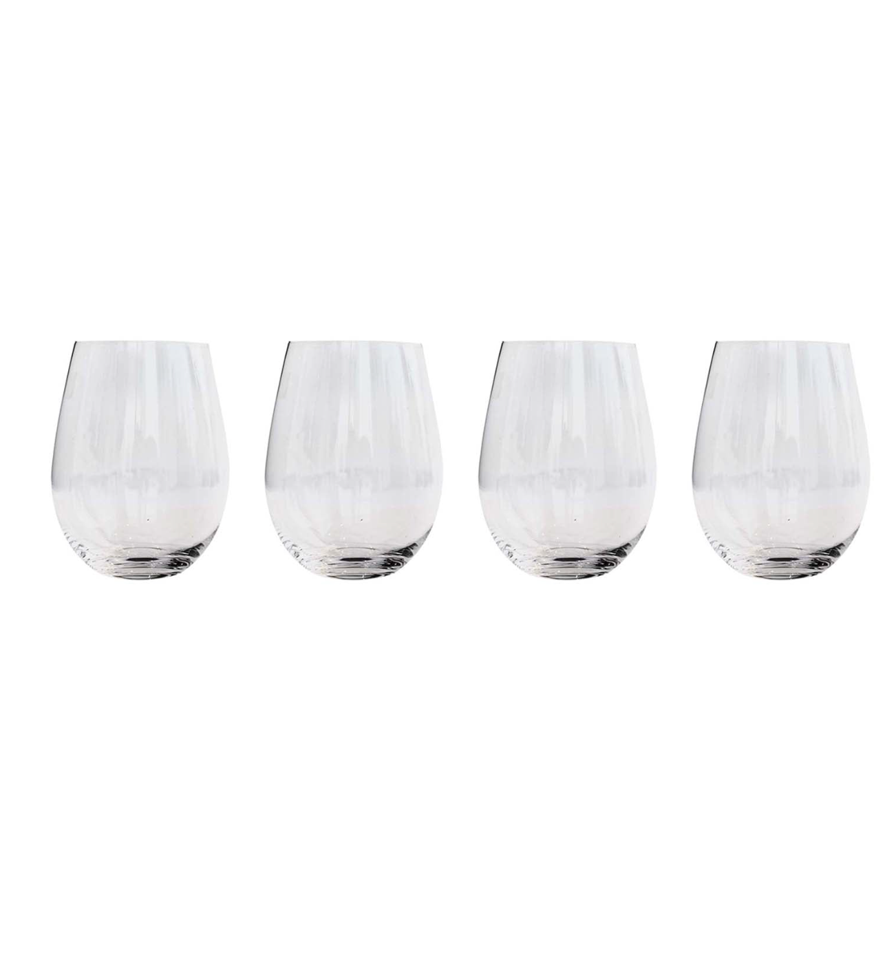 Set 4 Vasos Redondos Vidrio Wayu