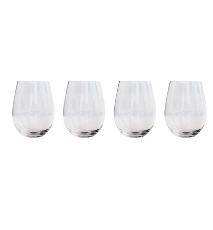 Set 4 Vasos Redondos Vidrio Wayu