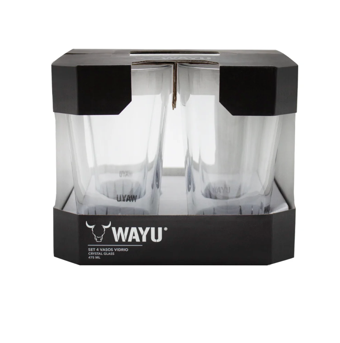 Set 4 Vasos Vidrio Wayu