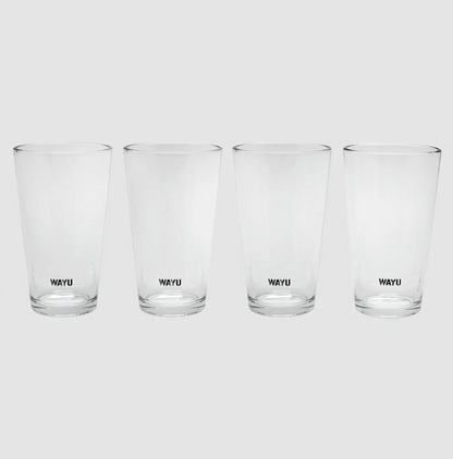Set 4 Vasos Vidrio Wayu