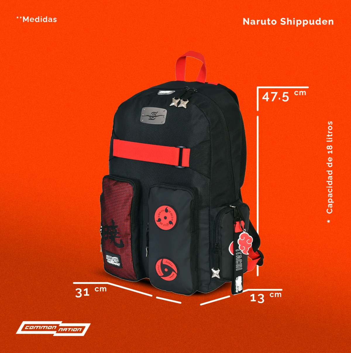 Mochila Naruto Itachi Para Laptop Edición Especial