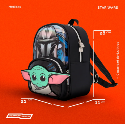 Mochila Pequeña Star Wars Mandalorian y Grogu