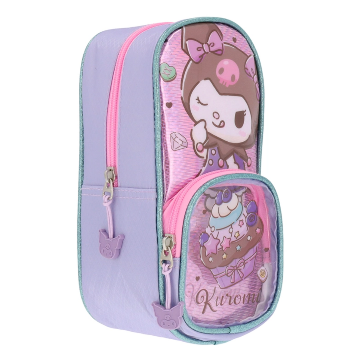 Estuche Kuromi Infantil Lila Cupcake