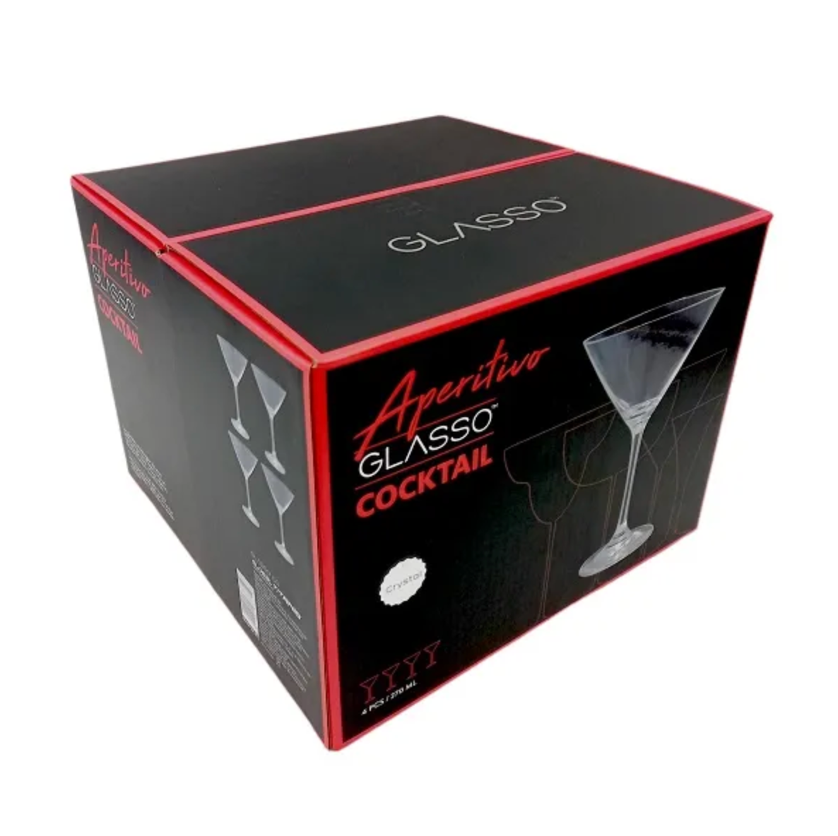 Set 4 Copas Martini Glasso