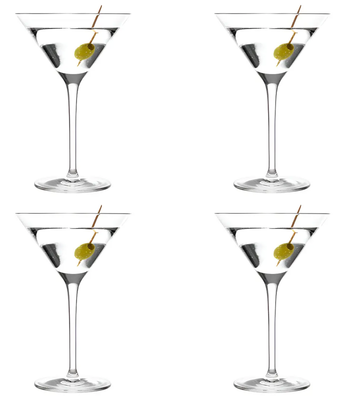 Set 4 Copas Martini Glasso